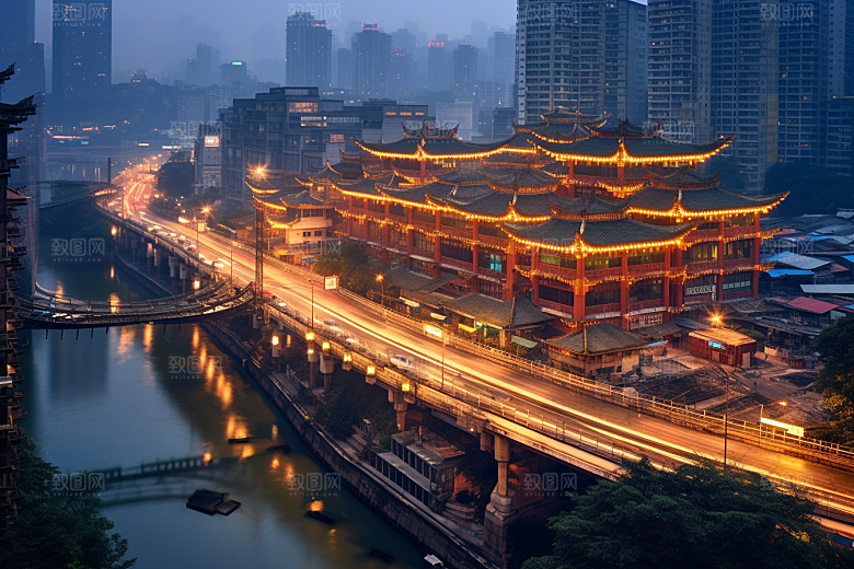 重庆城市大气风光视觉场景