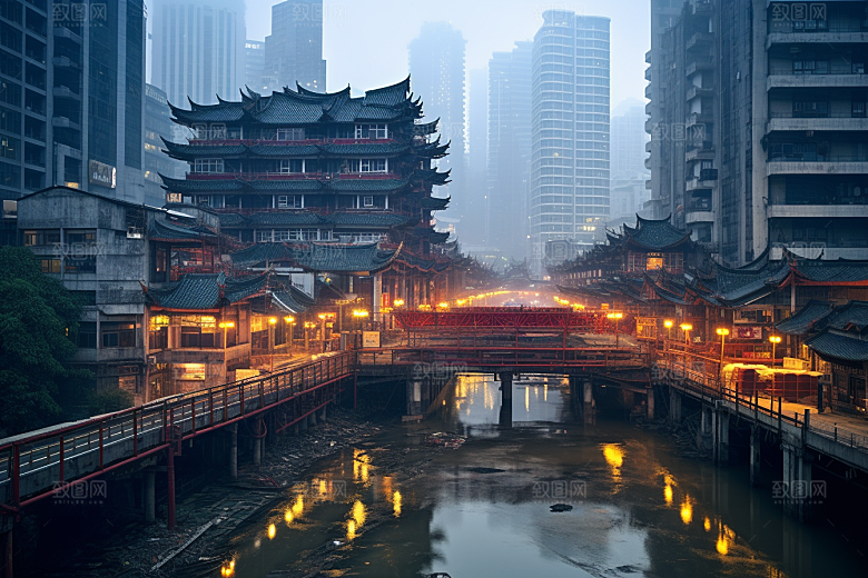 重庆城市大气风光视觉场景