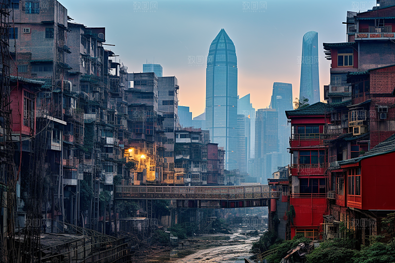 重庆城市山城风光视觉场景