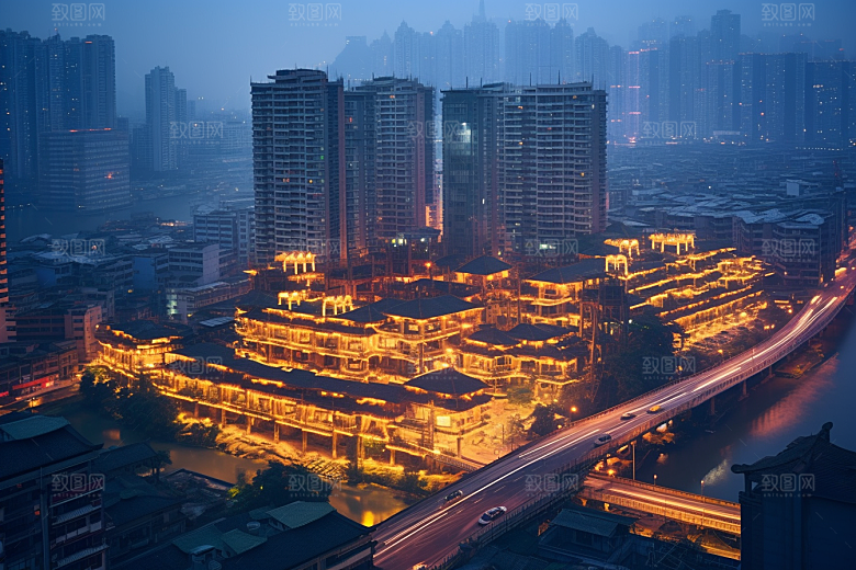 重庆城市3D立体风光视觉场景