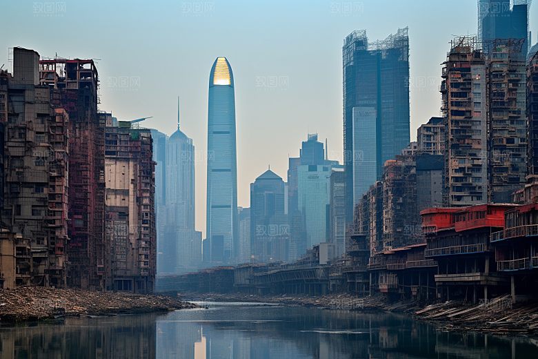 重庆城市建筑风光视觉场景