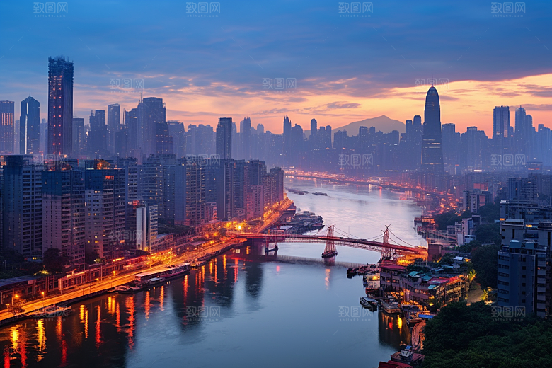 重庆城市风光大气视觉场景