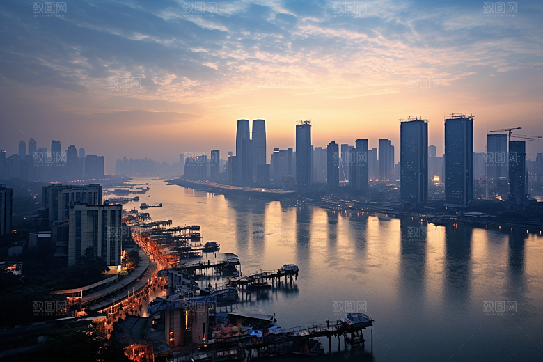 重庆城市大气建筑视觉场景