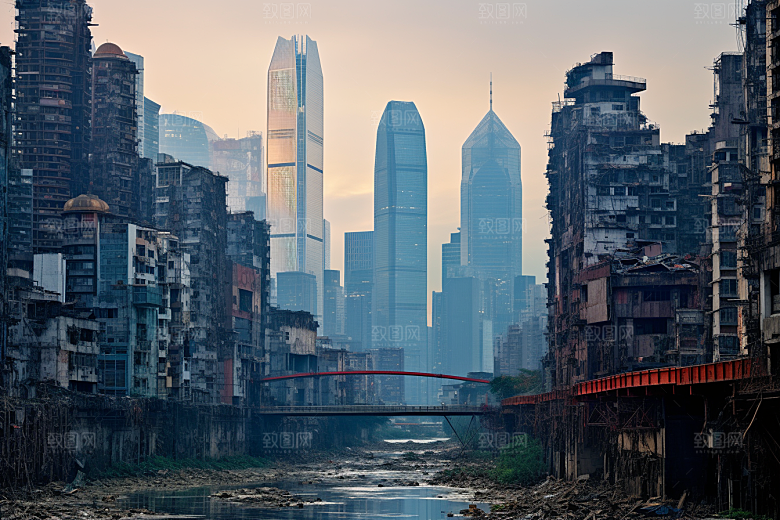 重庆城市建筑3D立体视觉场景