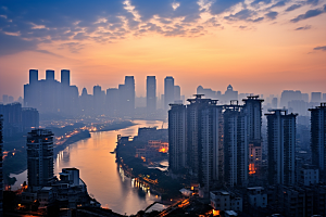 重庆城市风光建筑视觉场景