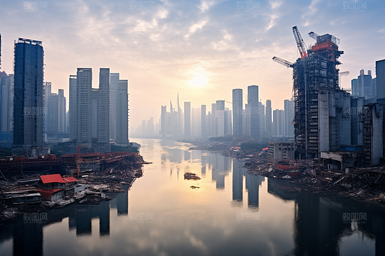 重庆城市建筑大气视觉场景