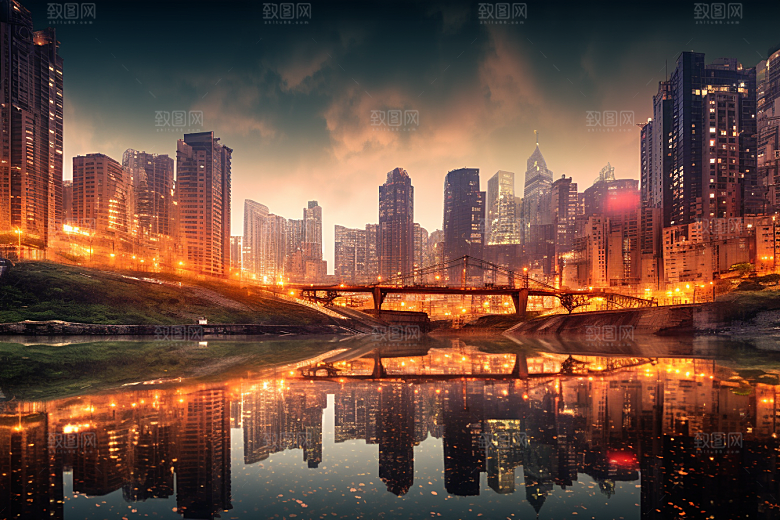 重庆城市风光大气视觉场景