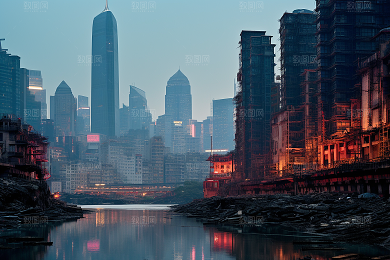 重庆城市风光建筑视觉场景