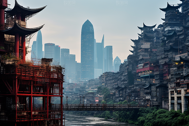 重庆城市3D立体风光视觉场景