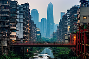 重庆城市山城风光视觉场景
