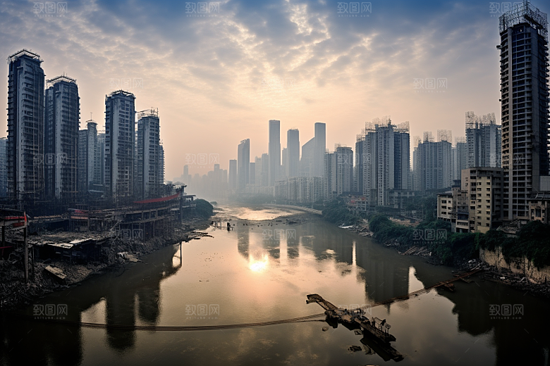 重庆城市山城风光视觉场景
