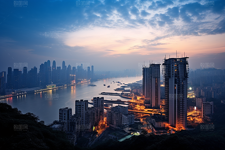 重庆城市风光大气视觉场景