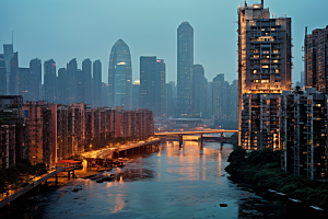 重庆城市大气风光视觉场景
