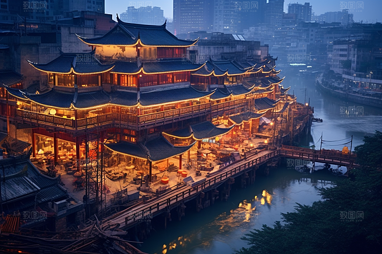 重庆城市风光大气视觉场景