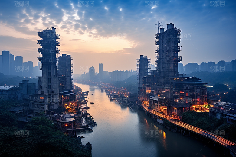 重庆城市风光大气视觉场景