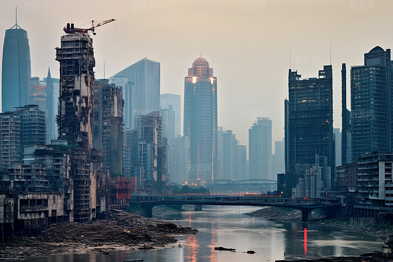 重庆城市建筑大气视觉场景