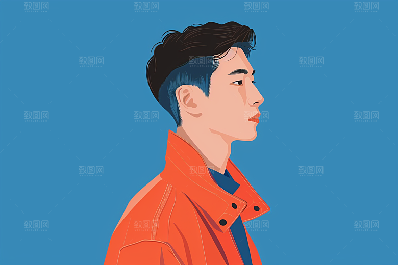 时尚涂鸦人物潮流韩流插画