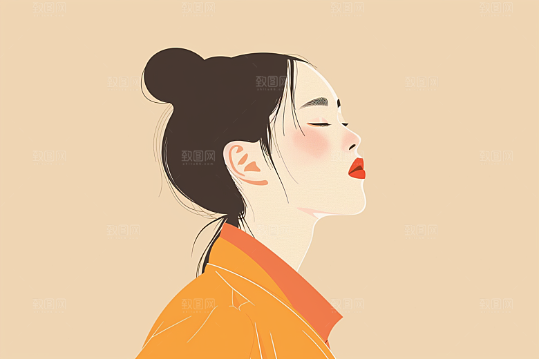 时尚涂鸦人物高清平面插画
