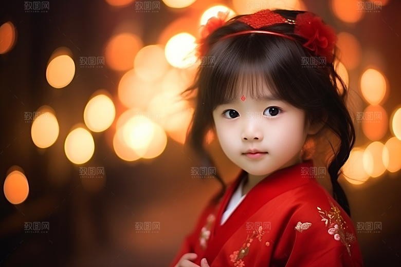 春节汉服女孩喜庆高清CG