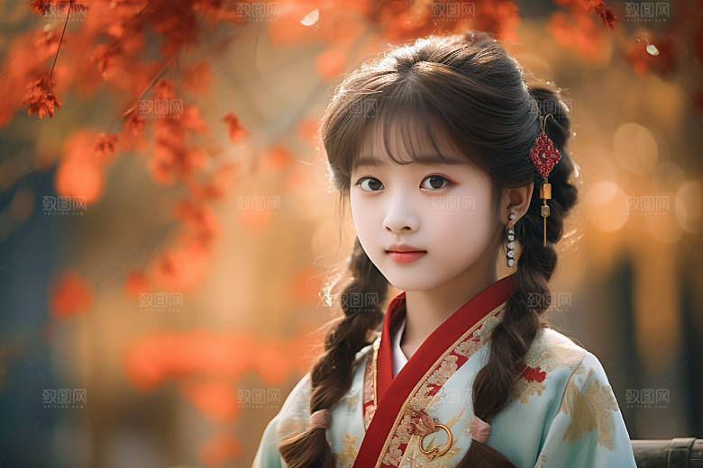 春节汉服女孩春日中国风CG