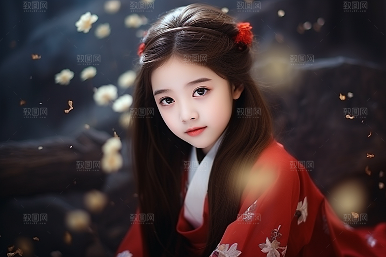 春节汉服女孩春日新春CG
