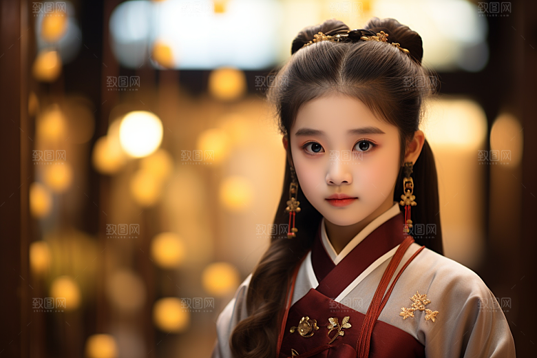 春节汉服女孩喜庆中国风CG