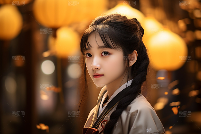 春节汉服女孩春日中国风CG
