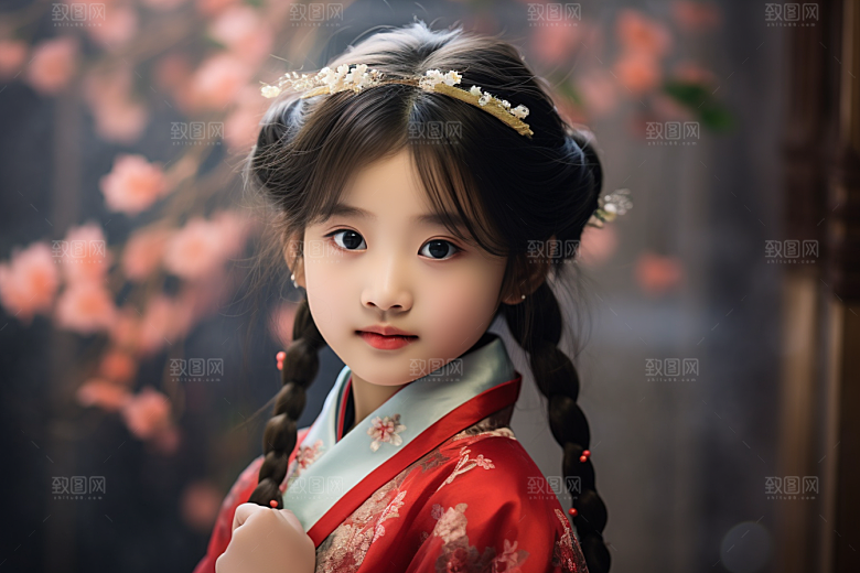 春节汉服女孩高清喜庆CG