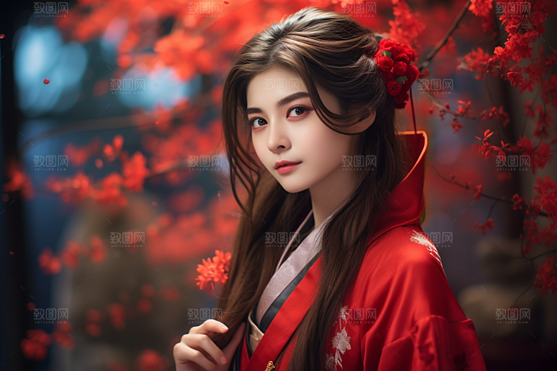 春节汉服女孩高清春日CG