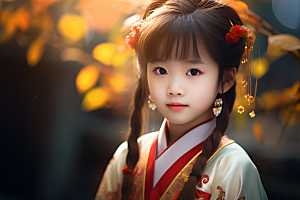 春节汉服女孩中国风传统文化CG