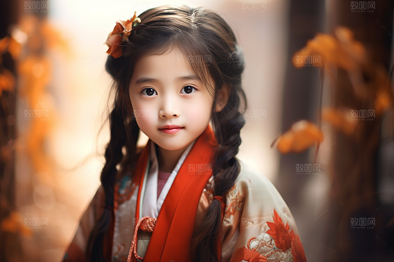 春节汉服女孩中国风高清CG