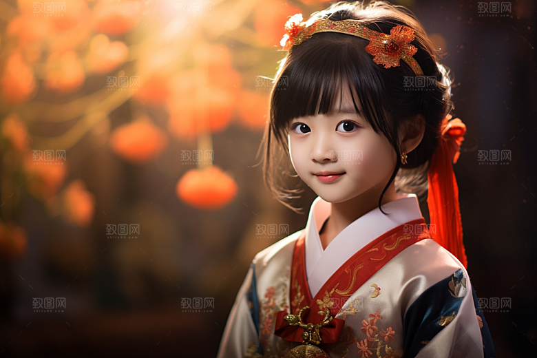 春节汉服女孩高清中国风CG