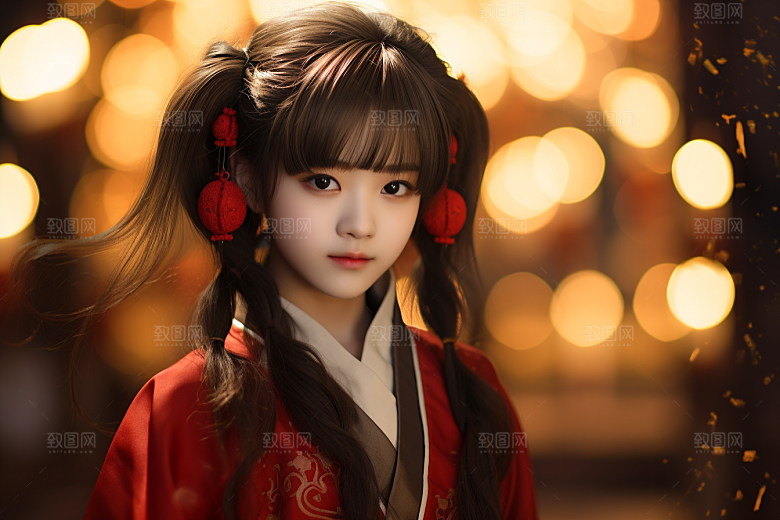 春节汉服女孩新春高清CG