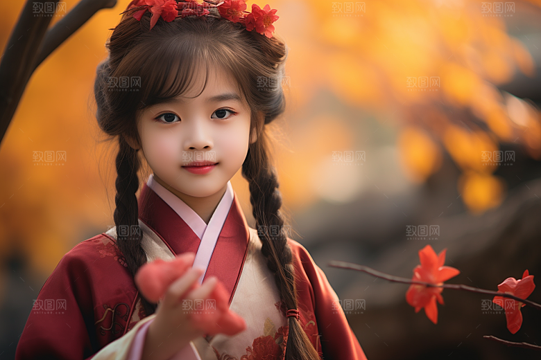 春节汉服女孩春日中国风CG