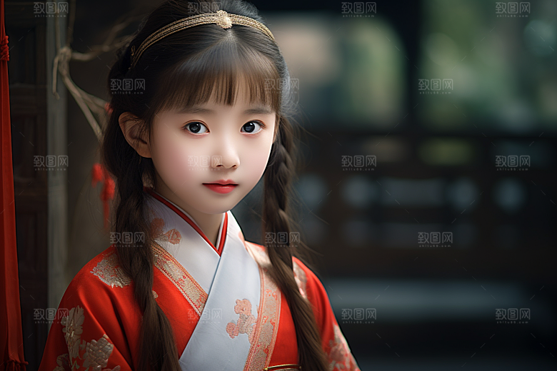 春节汉服女孩春日喜庆CG