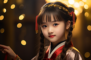 春节汉服女孩传统文化中国风CG