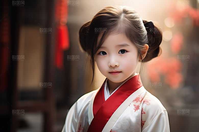 春节汉服女孩高清过年CG