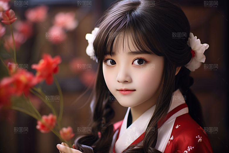 春节汉服女孩春日高清CG