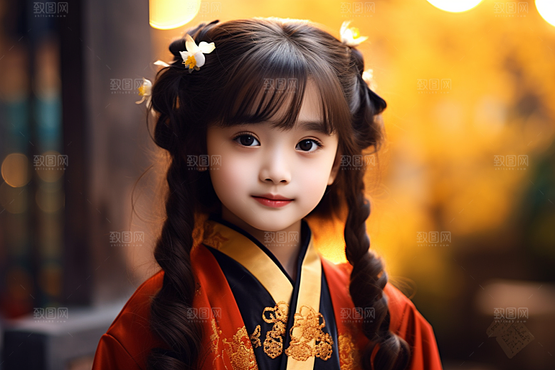 春节汉服女孩高清新春CG