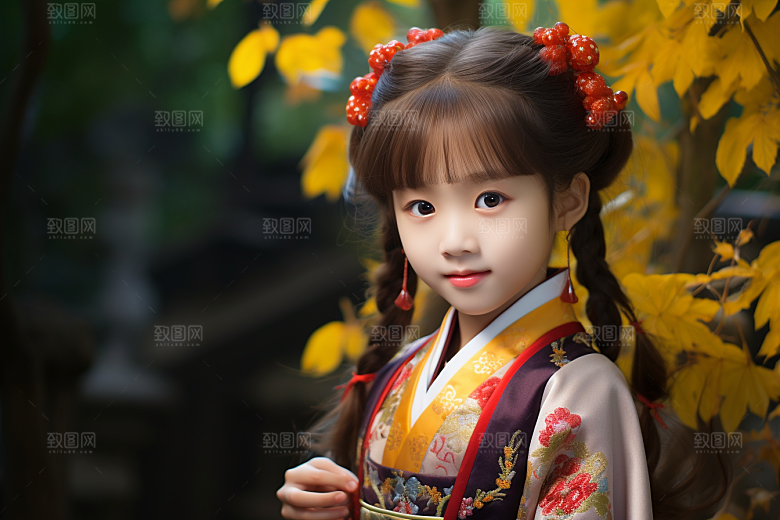 春节汉服女孩新春高清CG