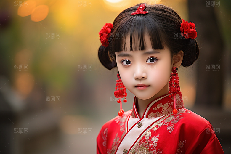 春节汉服女孩新春高清CG