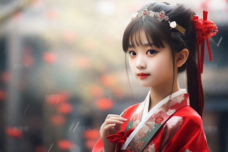 春节汉服女孩新春高清CG
