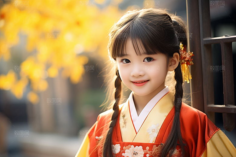 春节汉服女孩过年中国风CG