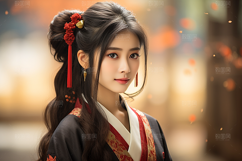 春节汉服女孩高清中国风CG