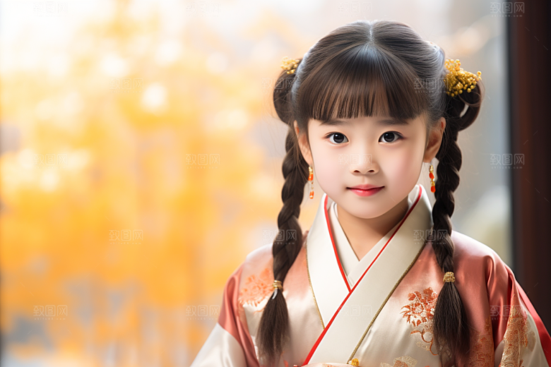 春节汉服女孩喜庆过年CG