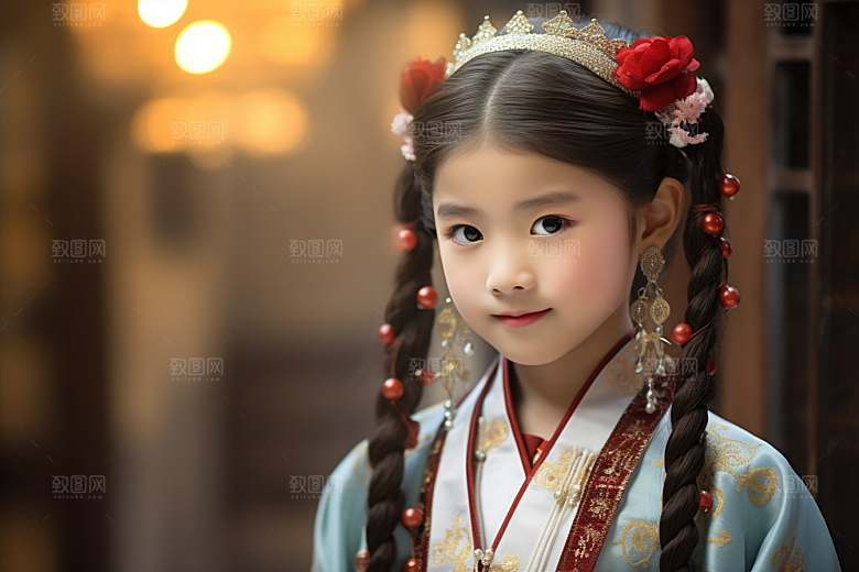春节汉服女孩传统文化中国风CG