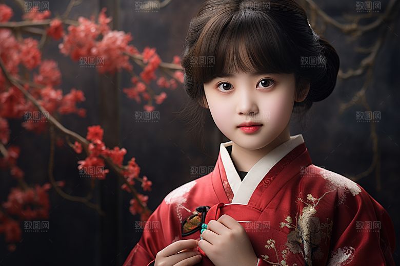 春节汉服女孩高清春日CG