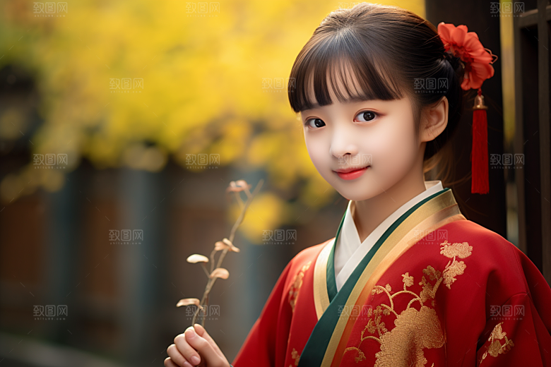 春节汉服女孩春日高清CG