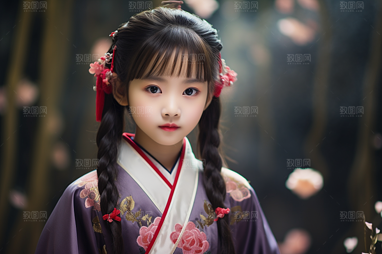 春节汉服女孩喜庆中国风CG