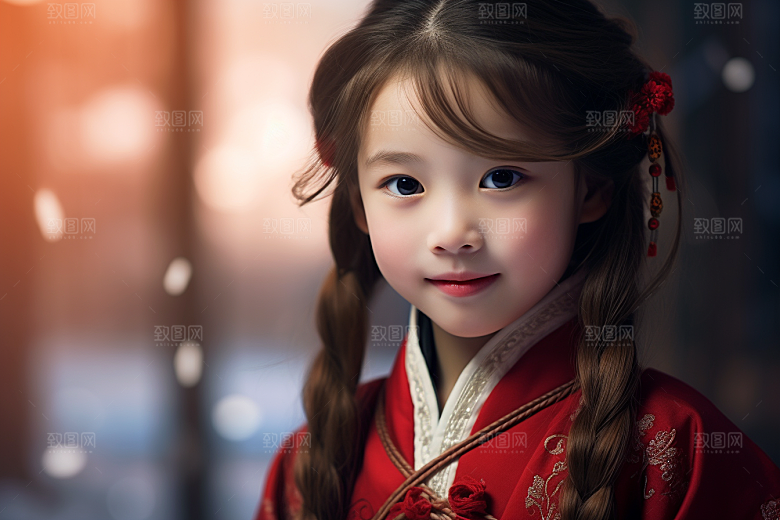 春节汉服女孩新春高清CG
